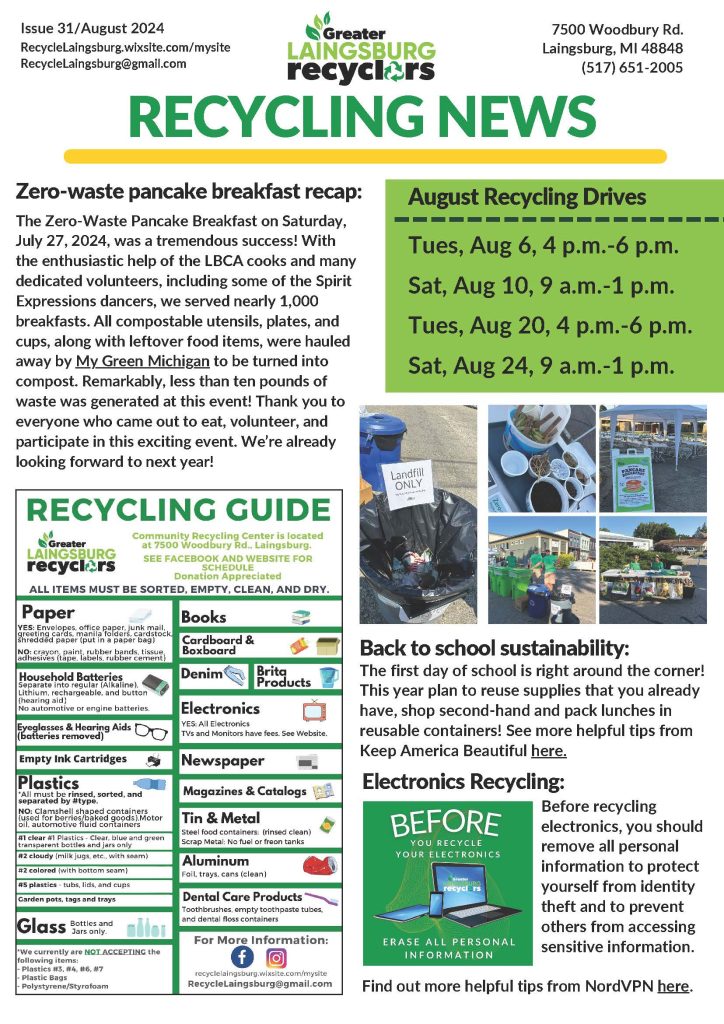 Laingsburg Recycling City of Laingsburg